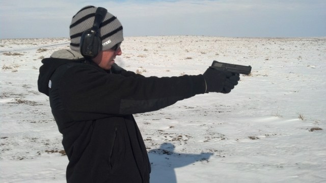 Tyler Shooting the 9mm