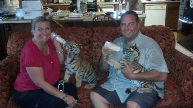 Playing with the babies