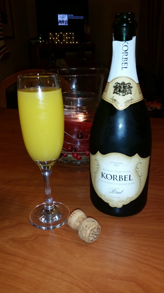 Christmas breakfast in our hotel room.